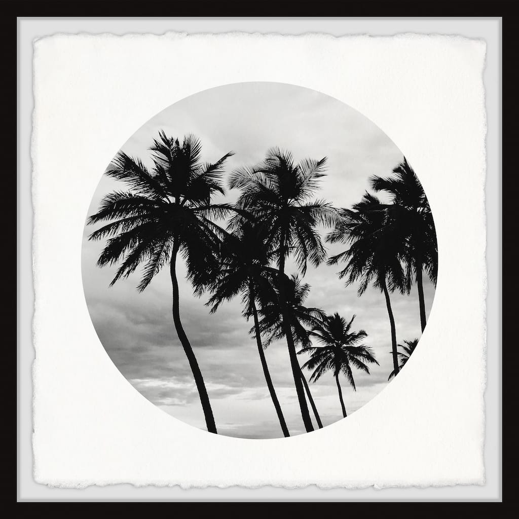 'Black Palm Trees' Framed Painting Print