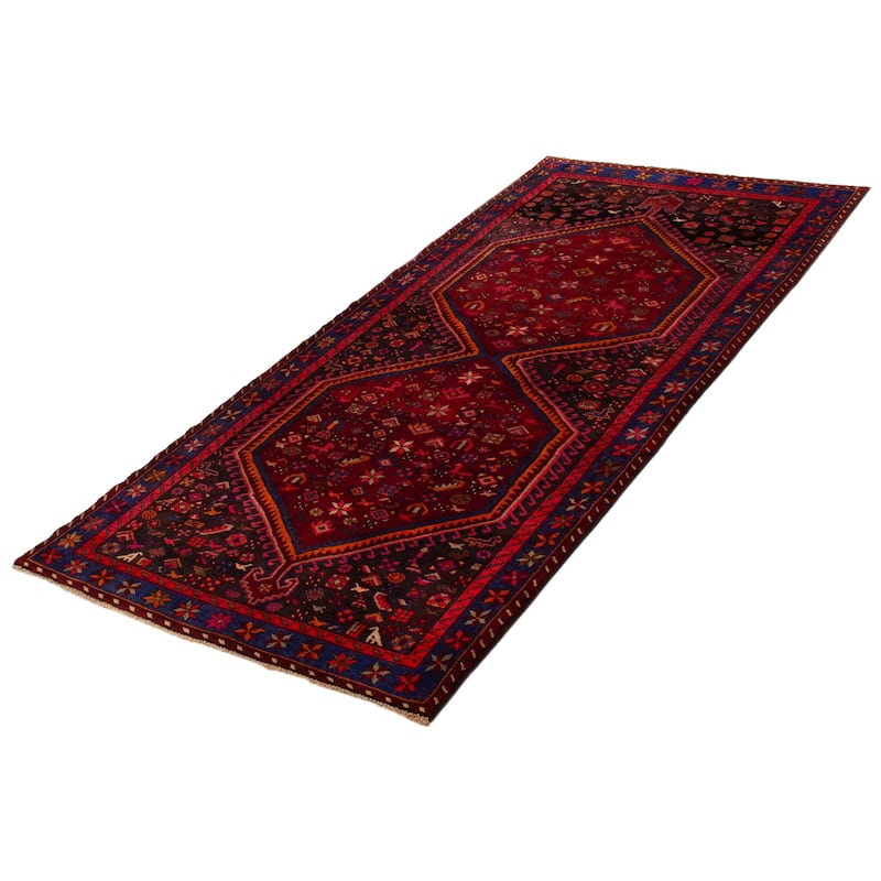 ECARPETGALLERY Hand-knotted Andelz Dark Red Wool Rug - 4'8 x 9'9