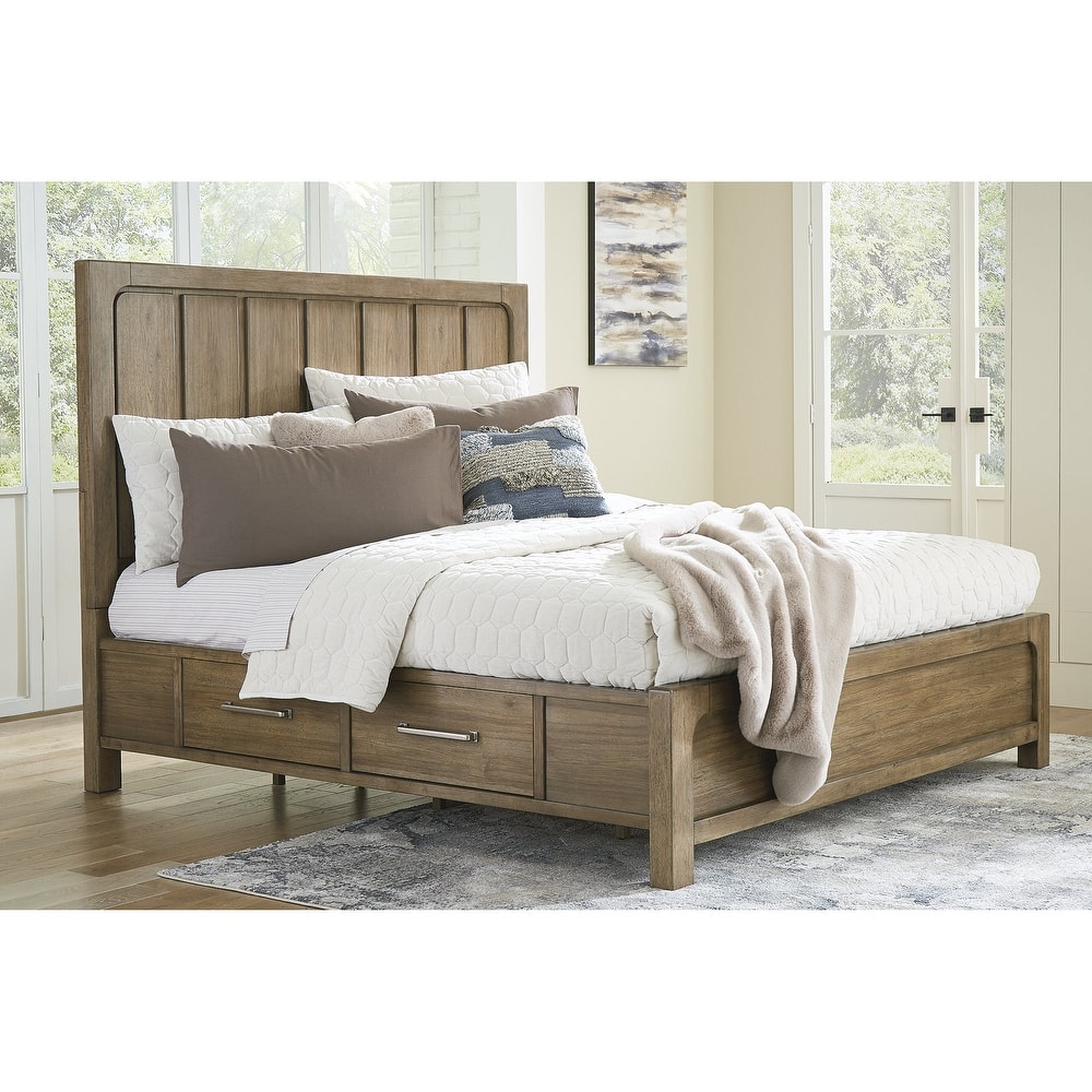 Signature Design by Ashley Cabalynn Brown Panel Bed with Storage