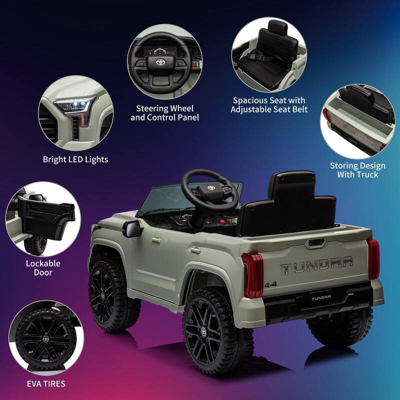 12V Licensed Toyota Ride on Car with Remote Control