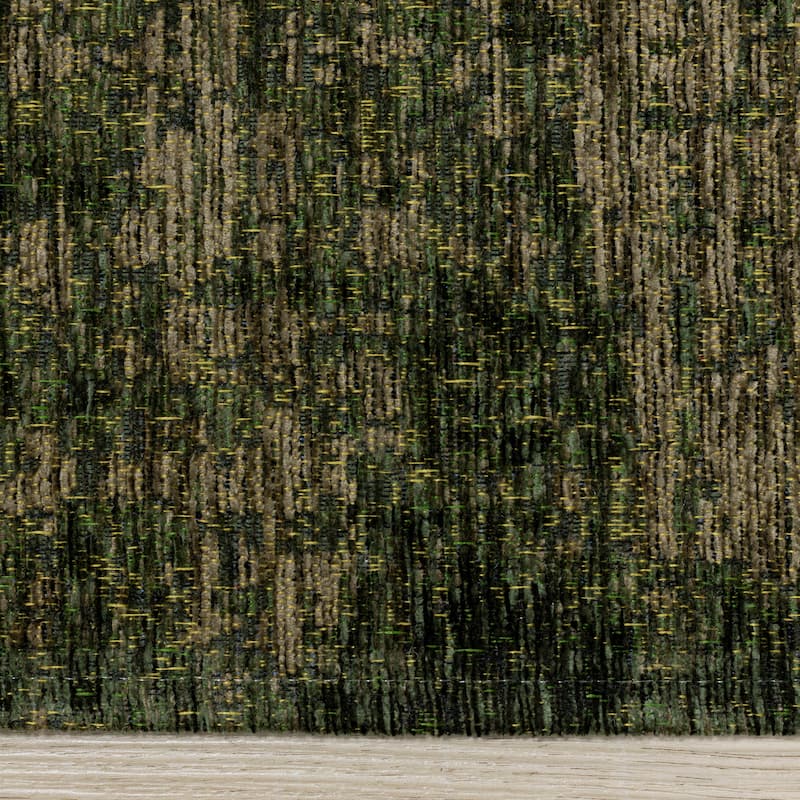 Kylie Collection - Green Distressed Hatching Rug