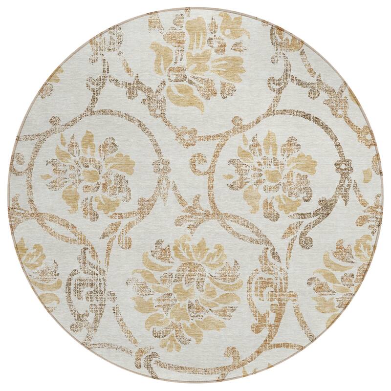 HomeRoots Floral Traditional Rectangle Outdoor Rug