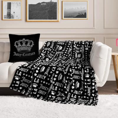 Juicy Couture Juicy Words 50" x 70" Plush Throw