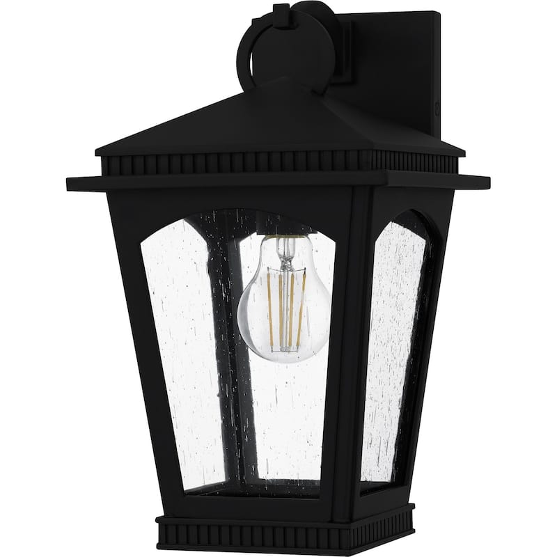 Earth Black Outdoor Wall Lantern from the Huck Collection - Earth Black