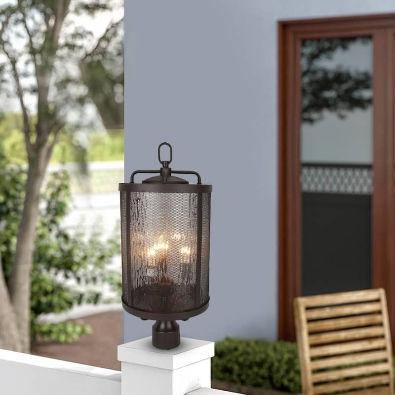 Jiven 3 Light Outdoor Post Lighting in Bronze finish