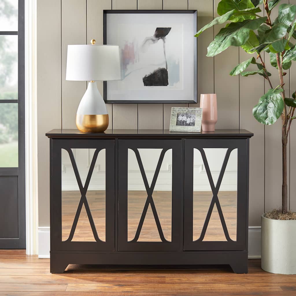 Simple Living Reflections Mirrored Front Buffet/ Console
