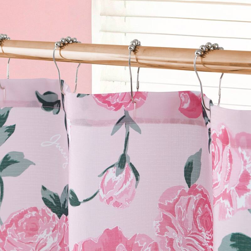 Juicy Couture 13-Piece Shower Curtain and Hooks Set