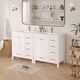 preview thumbnail 61 of 61, Modern Bathroom Vanity with Ceramic Sink, Soft-Close Storage Cabinet and Glossy Easy-Clean Countertop