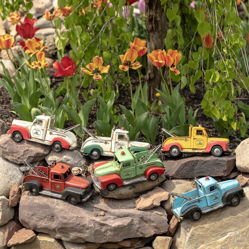 Small Vintage Style Tow Trucks- Assorted Colors