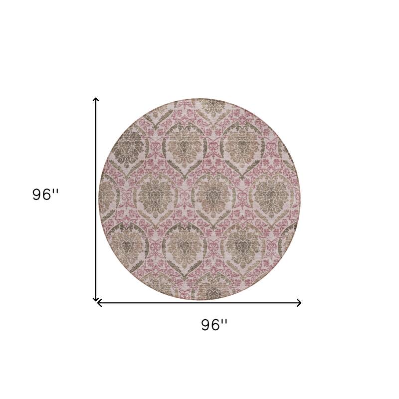 HomeRoots Medallion Transitional Rectangle Outdoor Rug
