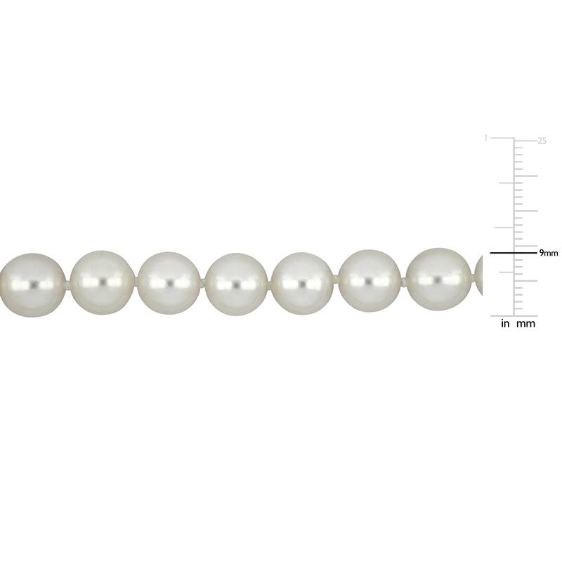 Miadora 9.5-10mm Cultured Japanese Akoya Pearl Strand Necklace in 14k Yellow Gold