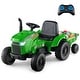 preview thumbnail 1 of 8, Gymax 2-in-1 Kids Ride On Tractor 12V Battery Powered Toy Car w/ Green - Assembly Required - Kids