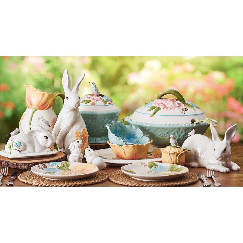 Fitz and Floyd Meadow Rabbit Figurine Resting