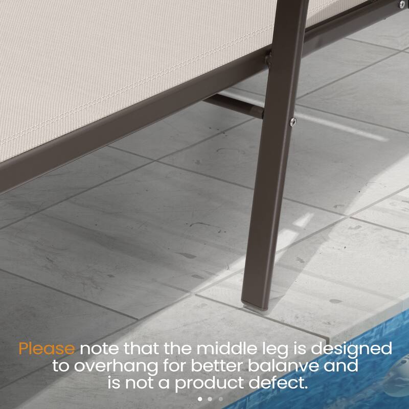 VredHom Outdoor Aluminum Adjustable Patio Chaise Lounge Chairs