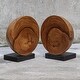 preview thumbnail 4 of 3, Uttermost Teak And Noir Bookends Set of 2