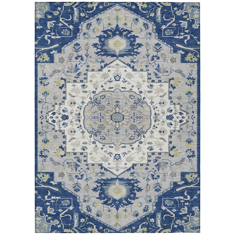 HomeRoots Oriental Traditional Rectangle Outdoor Rug