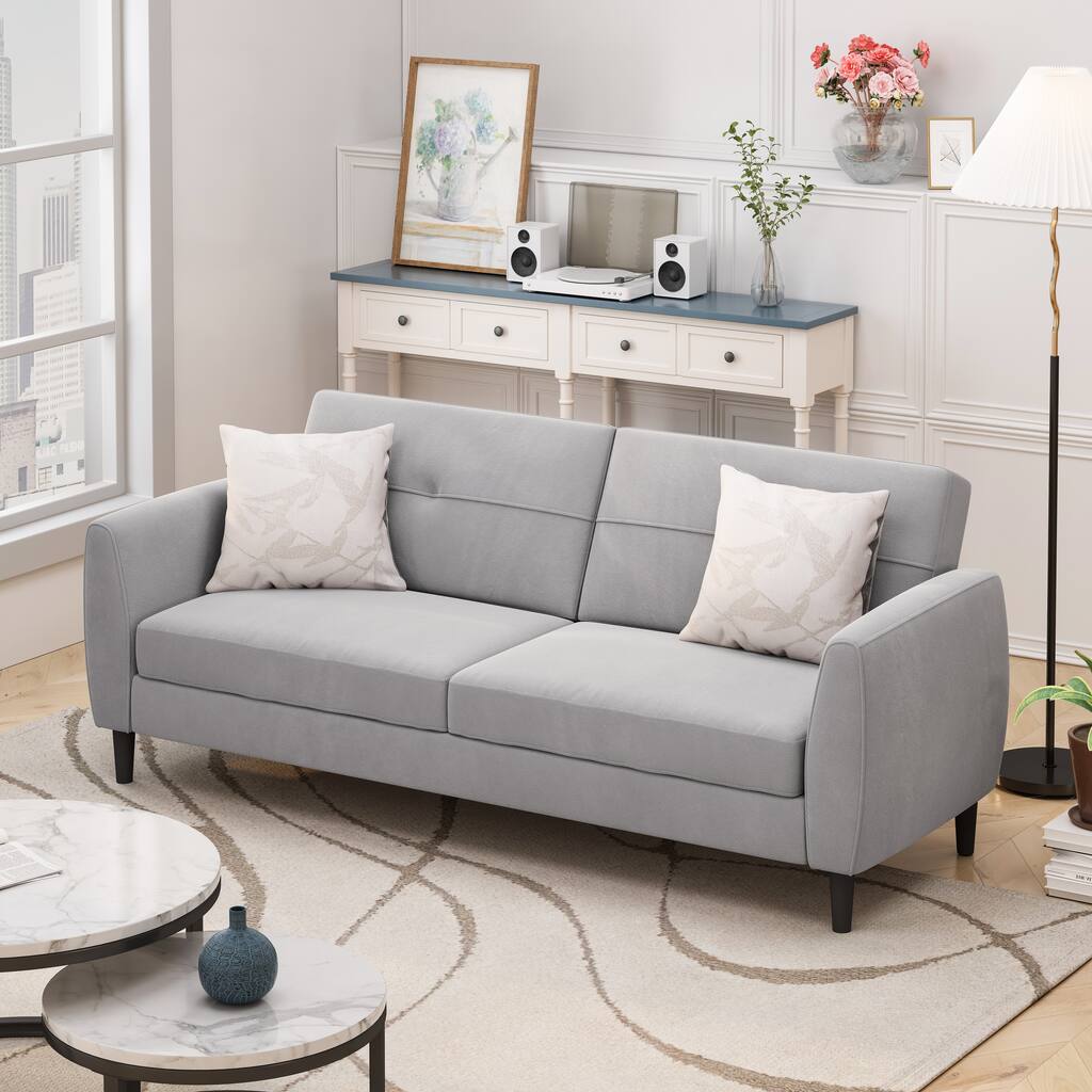 Modern Convertible Folding Futon Sofa Bed with Storage Box for Compact Living Space