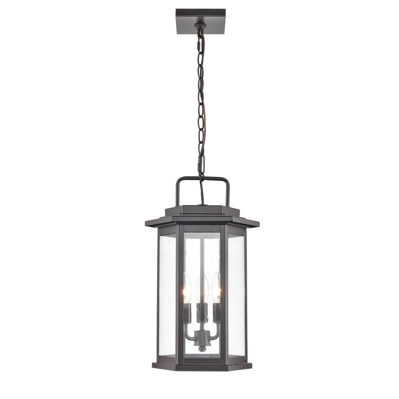 Millennium Lighting Ellis 3 Light 18" Metal Outdoor Hanging Lantern - Powder Coat Bronze