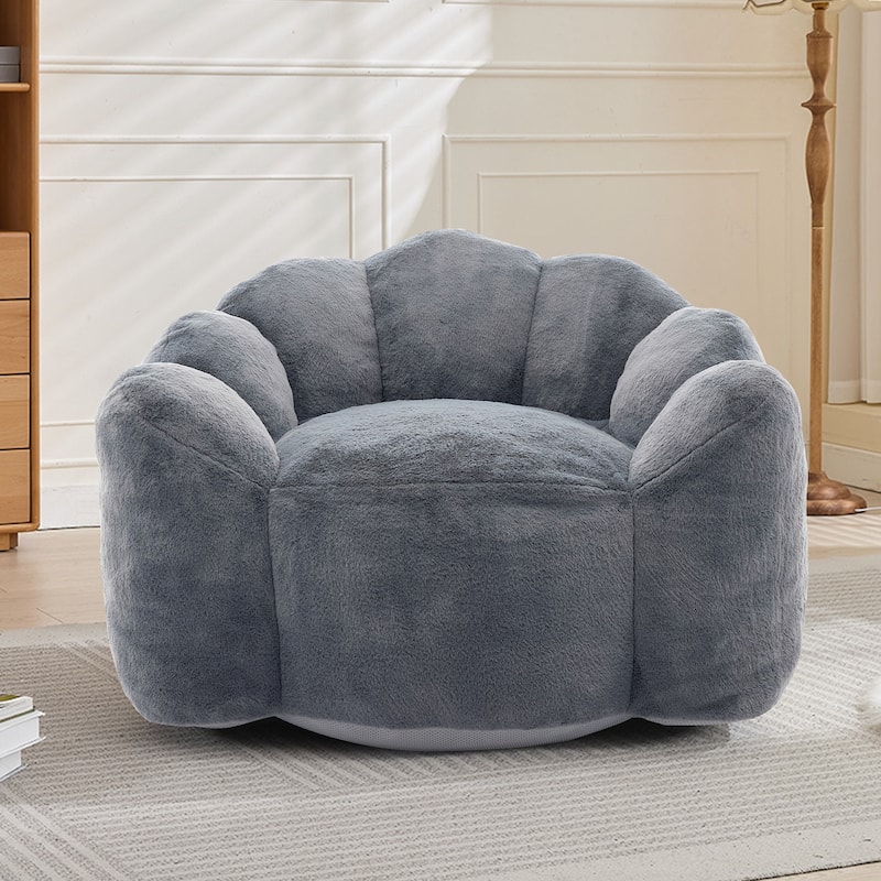 Adult Bean Bag Sofa with Pull Ring can be Easily Moved Suitable for Various Environments Such as Living Room, Bedroom, etc. - Grey