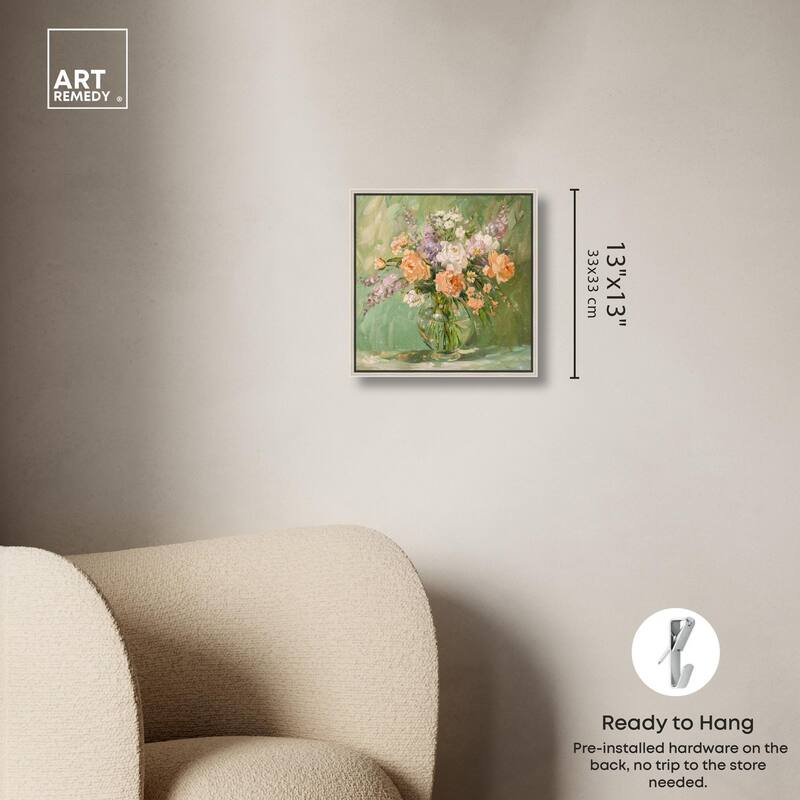 Vase and Greenery Canvas by Art Remedy