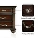 preview thumbnail 5 of 26, Vame Traditional Walnut Solid Wood 3-Piece Poster Bedroom Set by Furniture of America