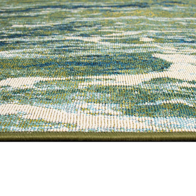 Liora Manne Esencia Caribe Indoor/Outdoor Mat Sea 2' x 2'10"