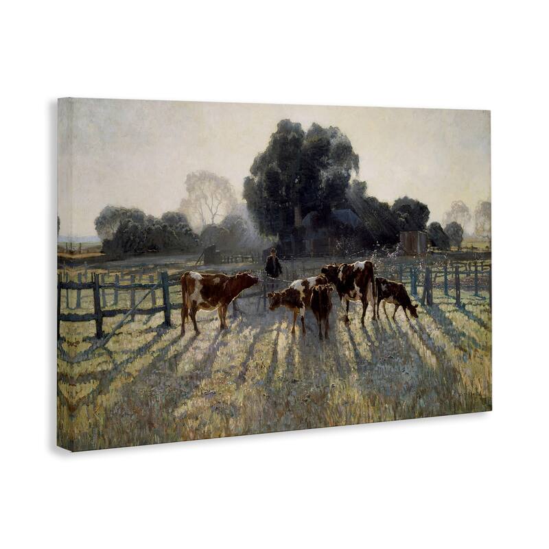 Stupell Elioth Gruner Morning Cows Canvas Wall Art Design By Arlington Prints