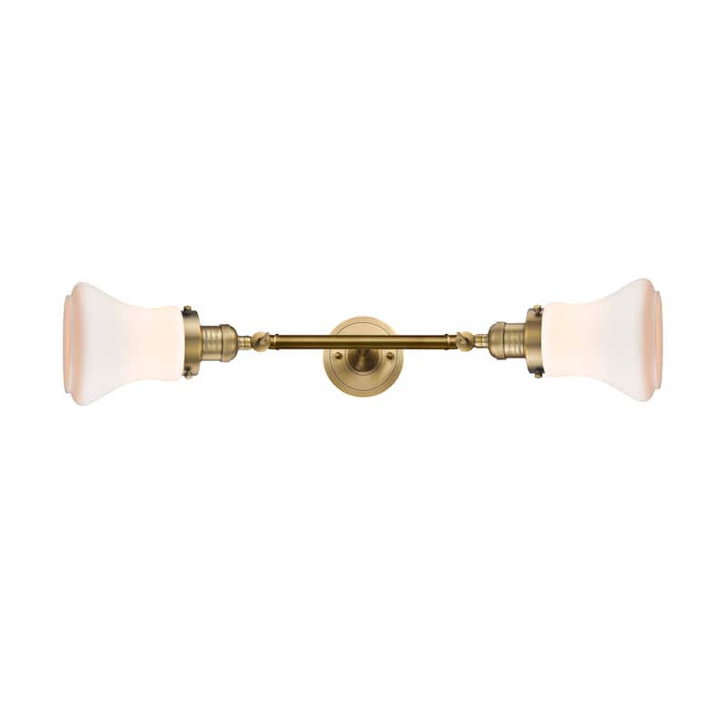Innovations Lighting Bellmont 2 Light 24" Wide Bathroom Vanity Light - Brushed Brass / Matte White