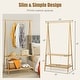 preview thumbnail 2 of 8, Gymax Bamboo Garment Rack Clothes Hanging Rack w/2-Tier Storage Shelf