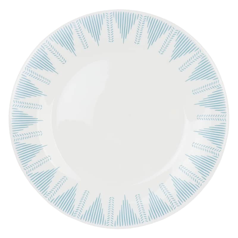 4 Piece 10 Inch Round Tempered Opal Glass Dinner Plate Set