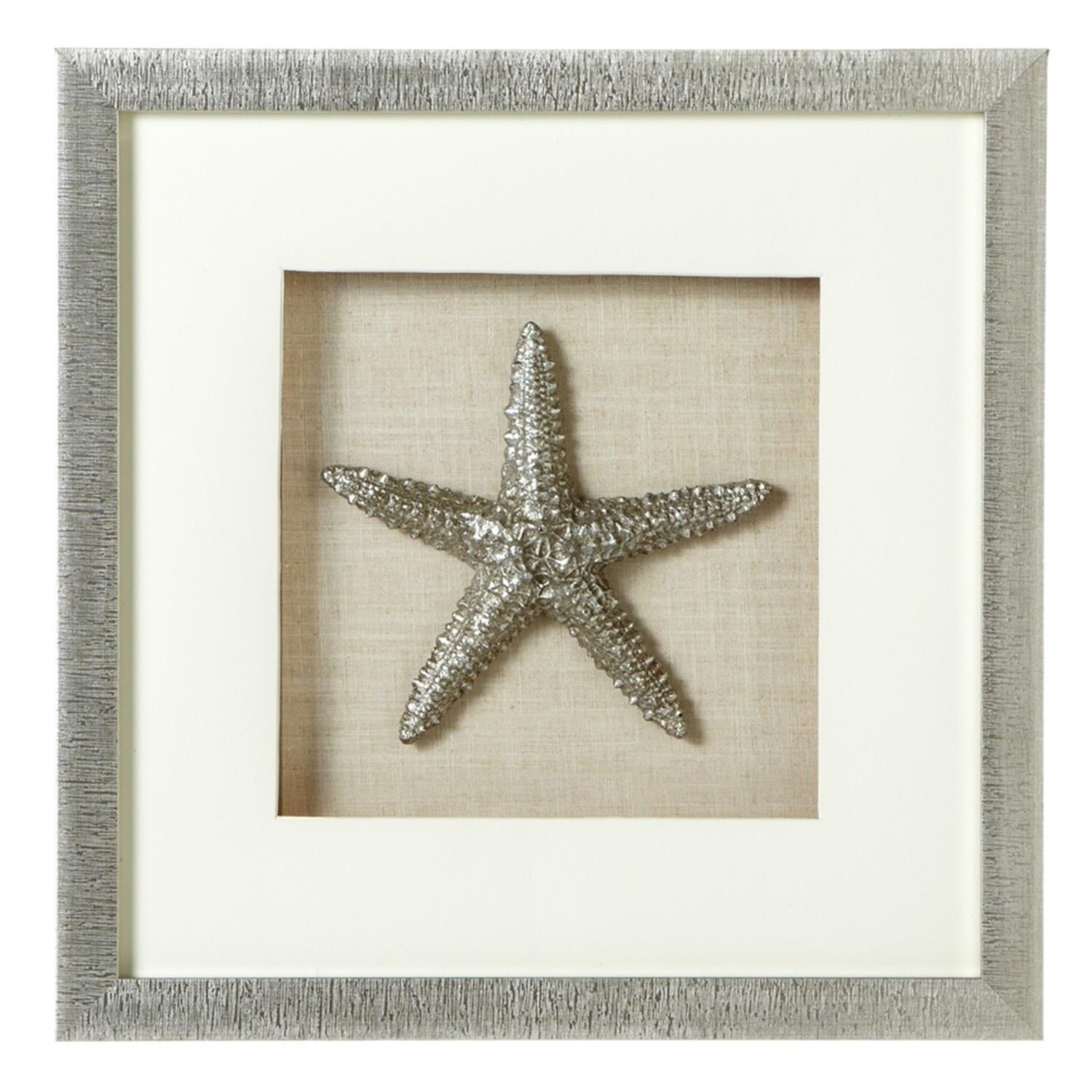 Shop 16 X 16 Large Silver Distressed Starfish Shadow Box Wall