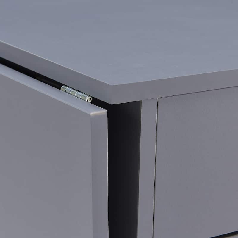SEI Furniture London White Fold-out Organizer and Craft Desk