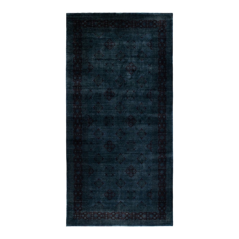Overdyed, One-of-a-Kind Hand-Knotted Area Rug - Gray - 10' 1" x 20' 5"