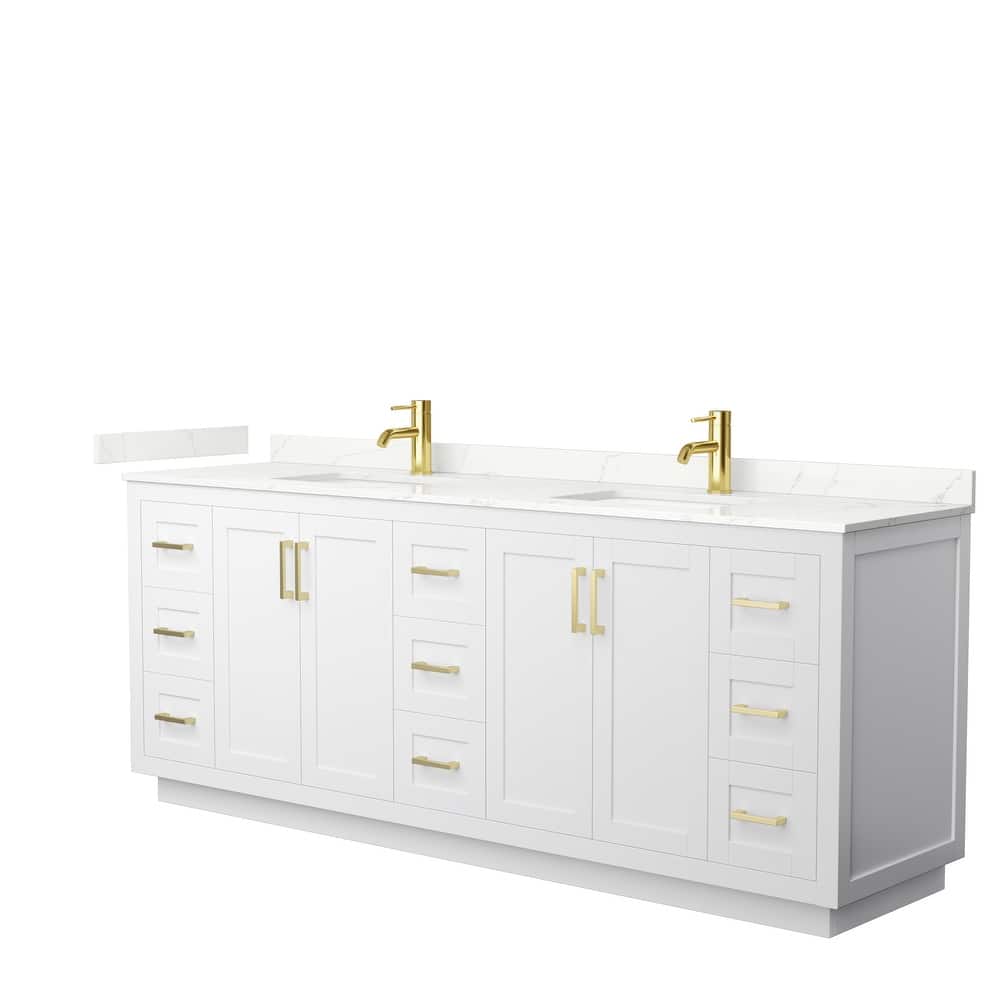 Miranda 84-inch Double Vanity, Quartz Top
