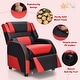 preview thumbnail 12 of 51, Gymax Gaming Recliner Sofa PU Leather Armchair for Kids Youth w/