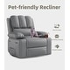 preview thumbnail 16 of 19, 360° Swivel Oversized Recliner Chairs with Heat and Massage