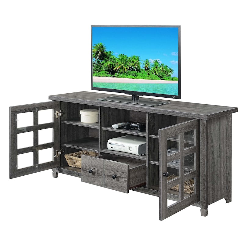 Newport Park Lane 1 Drawer TV Stand with Storage Cabinets and Shelves for TVs up to 65 Inches