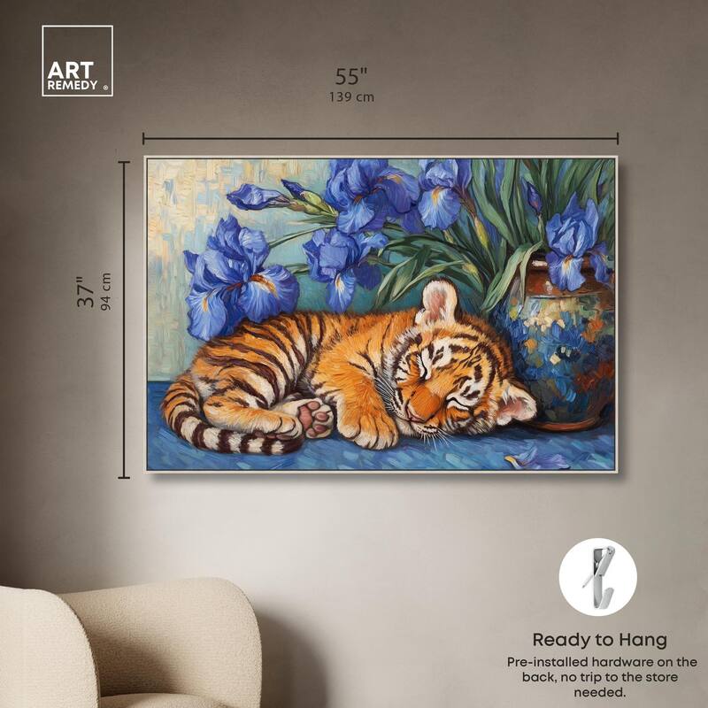 Gentle Tiger Nap Canvas by Art Remedy