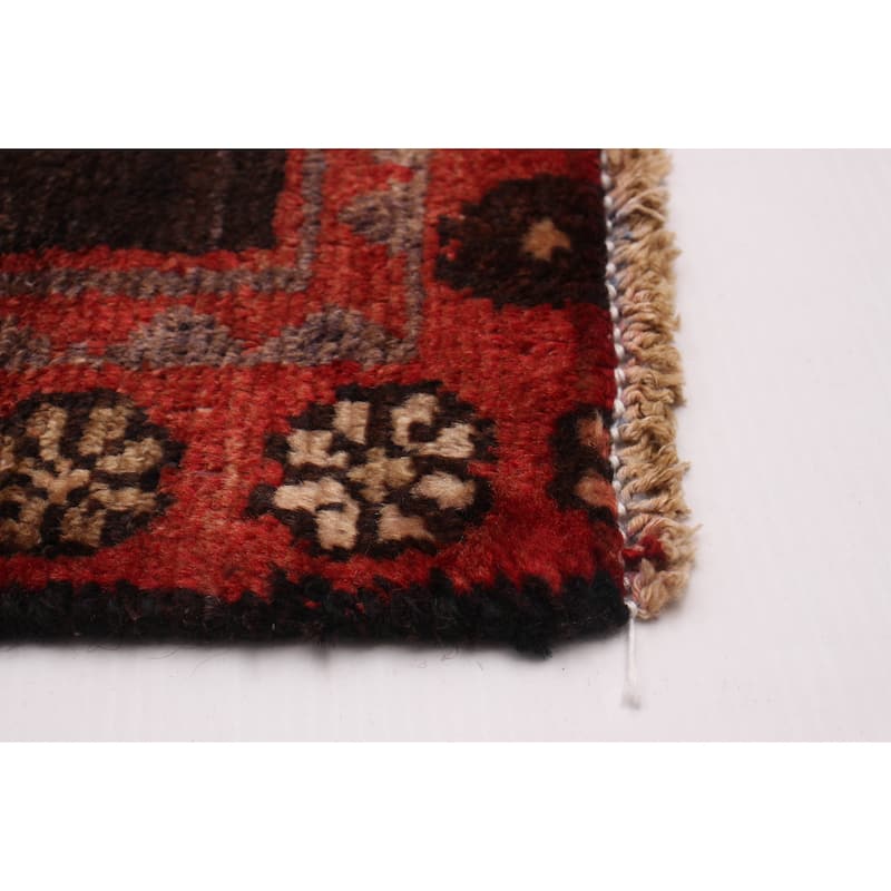 ECARPETGALLERY Hand-knotted Andelz Red Wool Rug - 3'1 x 9'7