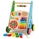 preview thumbnail 1 of 7, Toddler Push Walker Activity Center Toy with Burr-free Handle - 14" x 12" x 18.5"