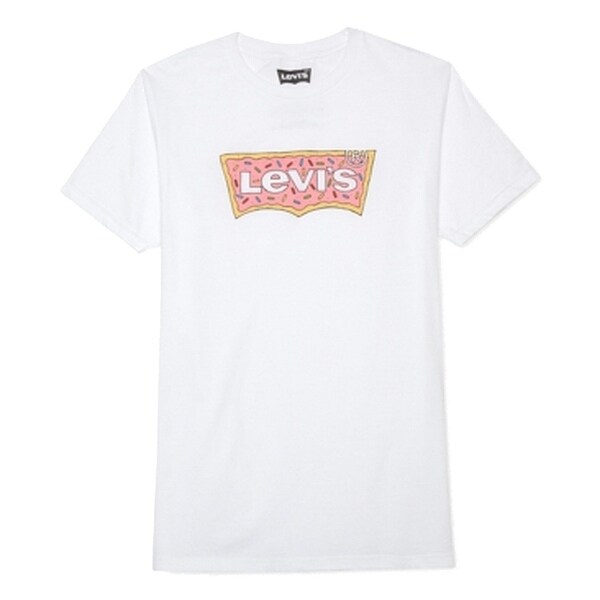 white levis tee