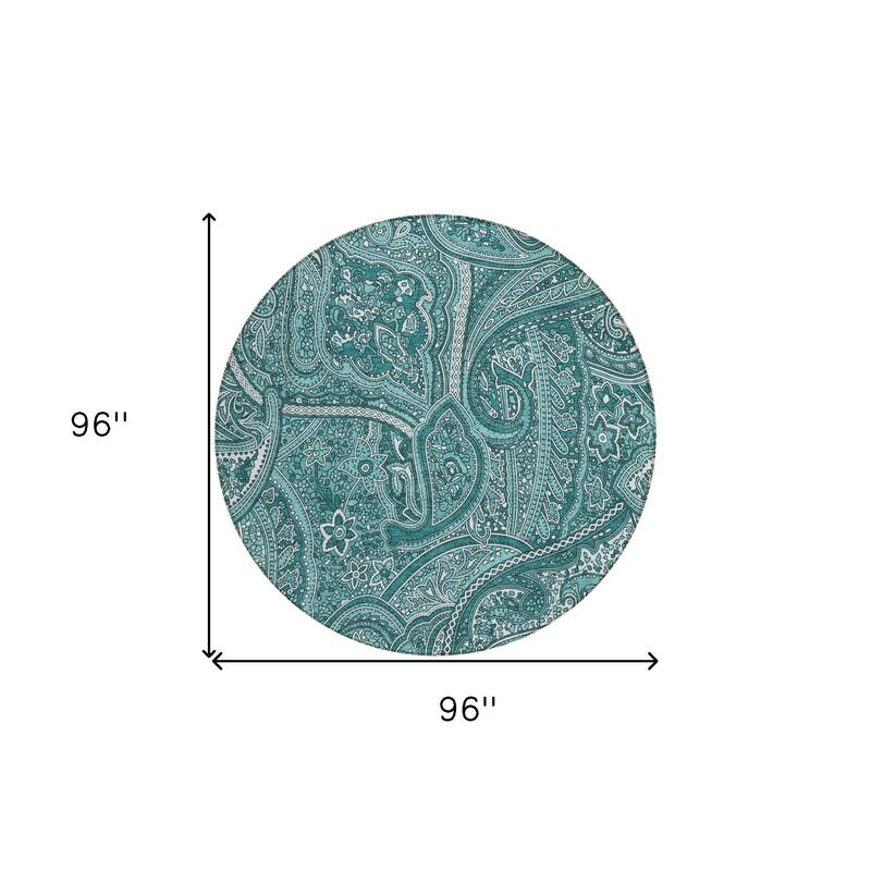 HomeRoots Paisley Traditional Rectangle Outdoor Rug