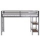 preview thumbnail 8 of 8, Twin Size Loft Bed with Functional Shelf and Guardrails