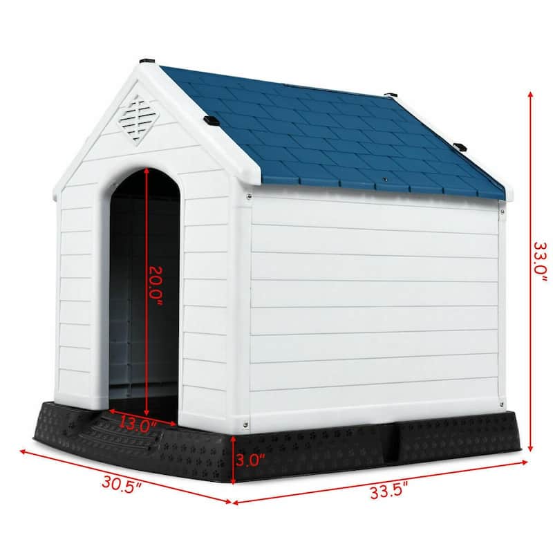 Durable Plastic Dog House with Effective Ventilation System and Secure Fastening Mechanism"- Medium