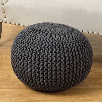 Cotton Twisted Rope Pouf