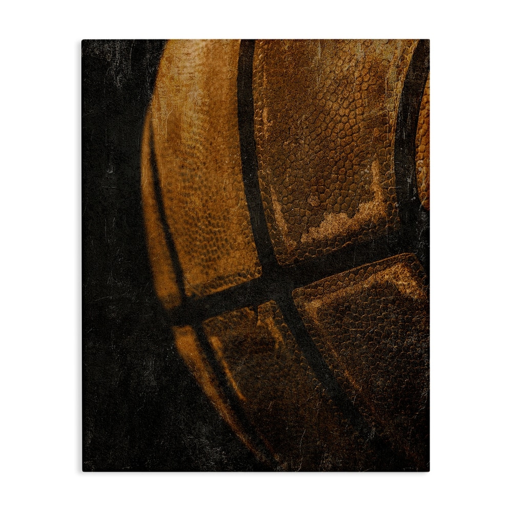 Stupell Vintage Basketball Close Up Canvas Wall Art Design By Kim Allen
