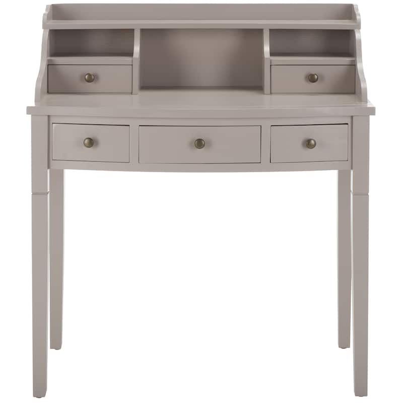 SAFAVIEH Leana 5-Drawer Work Office Writing Desk - Quartz Grey