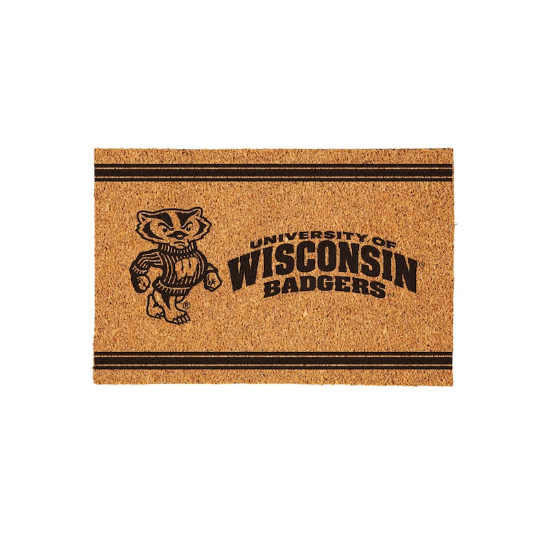 University of Wisconsin-Madison Monochrome Indoor/Outdoor Coir Door Mat