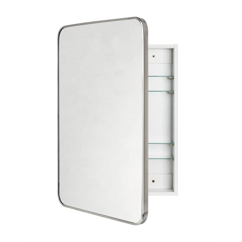 TEHOME Garnes Recessed or Surface Mount Framed Medicine Cabinet with Adjustable Shelves