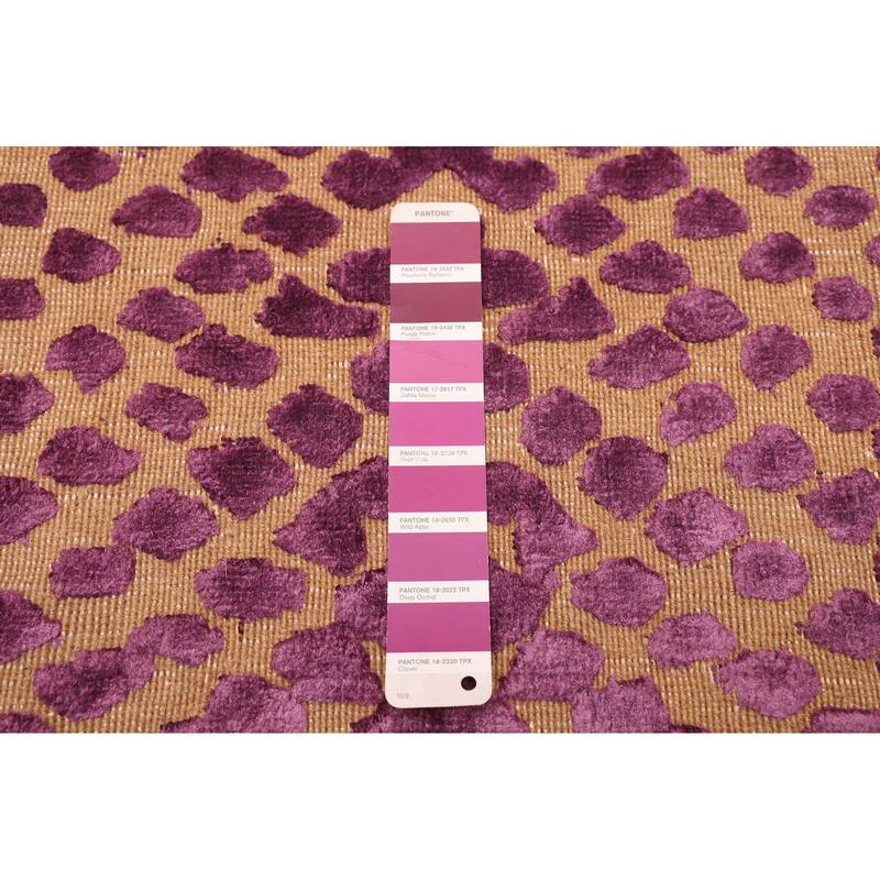 ECARPETGALLERY Hand Loomed Elysian Purple Viscose, Wool Rug - 5'0 x 8'3
